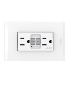 TOMA BTICINO DOBLE NOBILE BLANCO FALLA TIERRA 2P+T15A TR GFCI AF6028EB