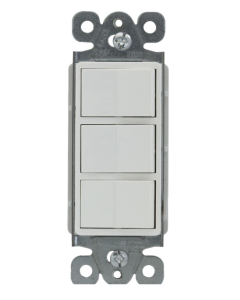 APAGADOR DECORATIVA TRIPLE BLANCO UL EAGLE #3283-W