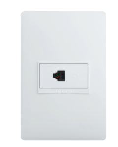 TOMA BTICINO TELEFONICO LUZICA RJ11 4P BLANCO PU1182