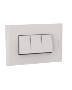 APAGADOR BTICINO TRIPLE NOBILE MARFIL THREE WAY 15A 3 VIAS #AF2301EM