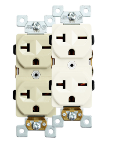 TOMA EAGLE DOBLE 20A 250V USO IND MARFIL 815V