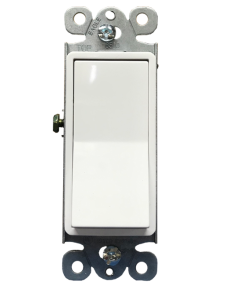 APAGADOR DECORATIVA SENCILLO BLANCO THREE WAY 15A 120-227V UL EAGLE #6503-W