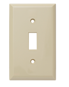 PLACA EAGLE APAGADOR SENCILLO PALANCA PLASTICO MARFIL #2134V