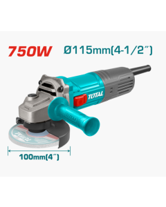 ESMERILADORA ANGULAR TOTAL 4 1/2 750W UTG10711556