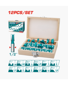 JUEGO CUCHILLAS ROUTER TOTAL 1/2 12 PCS TACSR0102121