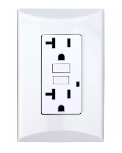 TOMA EAGLE DOBLE FALLA TIERRA PLATA BLANCO 20A 125 V GF20-W 1019-W