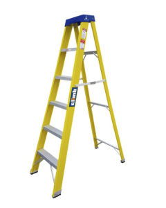 ESCALERA TIJERA F/VIDRIO 2B CLIMB INDUSTRIAL AMARILLA 6 PELD (113KG) #107546230 (1.80 MTS)