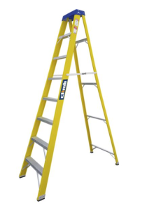 ESCALERA TIJERA F/ VIDRIO 2B CLIMB INDUSTRIAL AMARILLA 8 PELD (113 KG) #107546231 (2.40 MT)